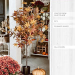 52 Inch Potted Foliage Maple Leaf Faux Tree - Napa Valley Wildflower Co.