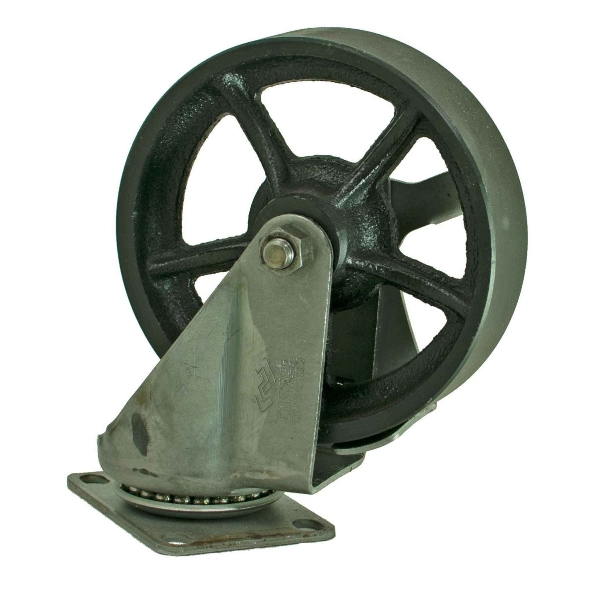 6" Vintage Cast Iron Swivel Casters with Brake – Heavy Duty Industrial Furniture Wheels (Sold Individually) - Napa Valley Wildflower Co.
