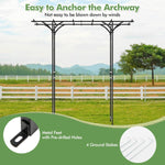 6.8 Ft Garden Arbor with Trellis – Metal Arch for Climbing Plants & Outdoor Decor - Napa Valley Wildflower Co.
