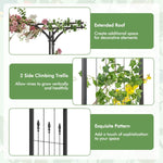 6.8 Ft Garden Arbor with Trellis – Metal Arch for Climbing Plants & Outdoor Decor - Napa Valley Wildflower Co.