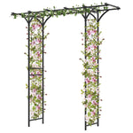 6.8 Ft Garden Arbor with Trellis – Metal Arch for Climbing Plants & Outdoor Decor - Napa Valley Wildflower Co.