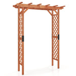 7 - Foot Wooden Garden Arbor Arch Pergola (Fir Wood) - Napa Valley Wildflower Co.
