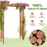 7 - Foot Wooden Garden Arbor Arch Pergola (Fir Wood) - Napa Valley Wildflower Co.