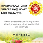 Advertisement for MEPerez with text about customer support and money-back guarantee.