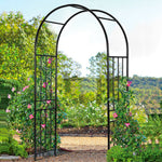 7.2 Ft Garden Arch Trellis – Metal Climbing Plant Arbor for Outdoor Décor - Napa Valley Wildflower Co.