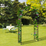 7.2 Ft Garden Arch Trellis – Metal Climbing Plant Arbor for Outdoor Décor - Napa Valley Wildflower Co.
