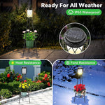 Outdoor solar light with waterproof, heat resistance, and frost resistance features in various weather conditions.