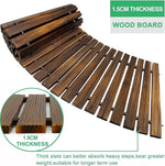 Wooden deck boards with 1.5cm thickness on a white background