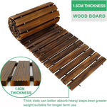Wooden deck board with 1.5cm thickness, suitable for outdoor use.
