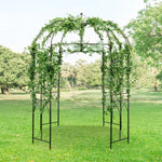 8.4 x 7 Ft Birdcage Garden Arbor – Large Metal Outdoor Arbor with Hooks (Bronze) - Napa Valley Wildflower Co.