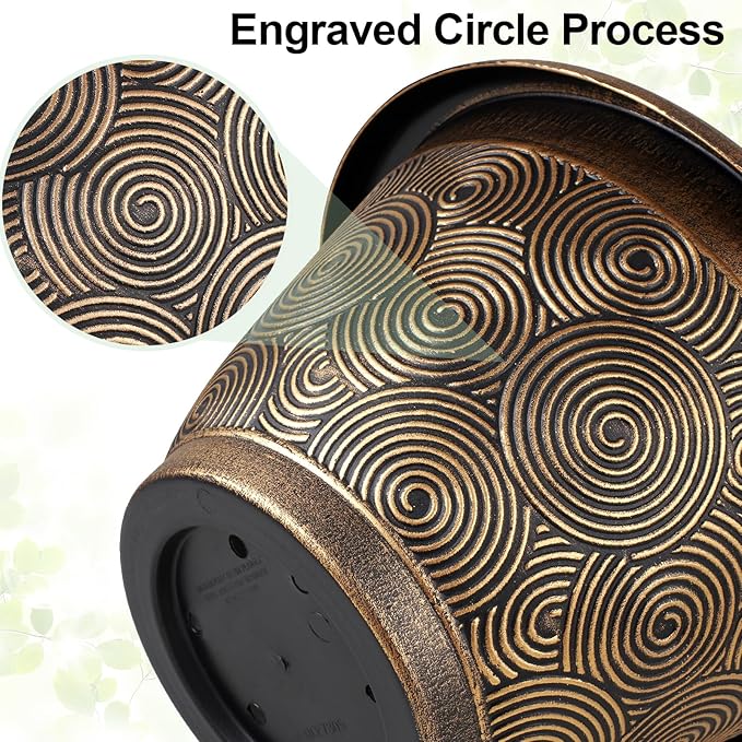 Decorative item with engraved circle pattern on a white background