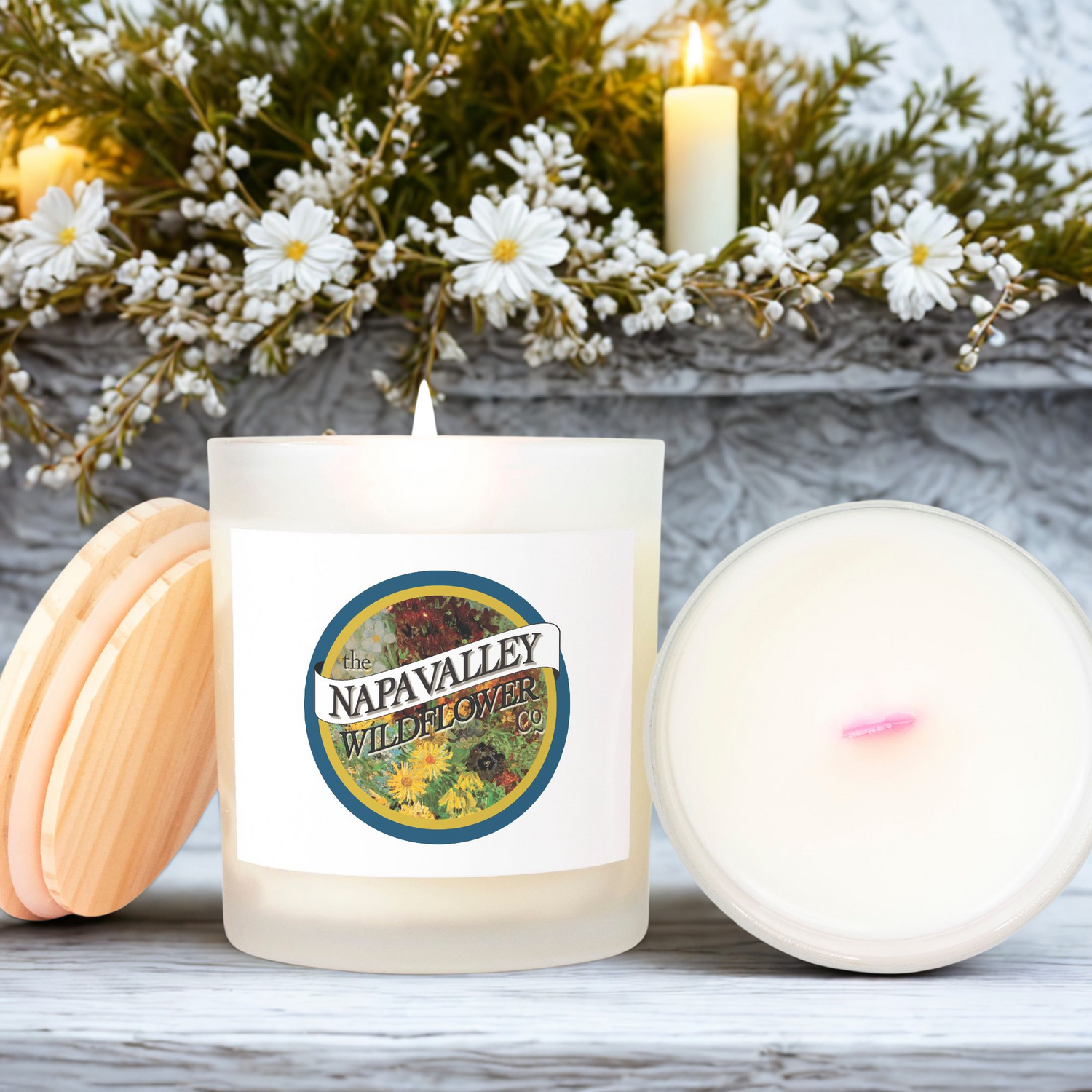 Limited Edition Pink Wick Frosted Candle