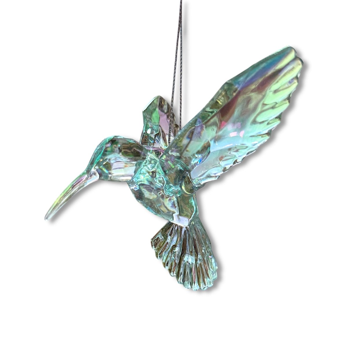 Acrylic Iridescent Hummingbird Ornament | Shimmering Tree Accent - Napa Valley Wildflower Co.
