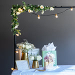 Adjustable Table Light Frame with 25' G40 String Lights – Party & Event Lighting Kit (Save $20) - Napa Valley Wildflower Co.