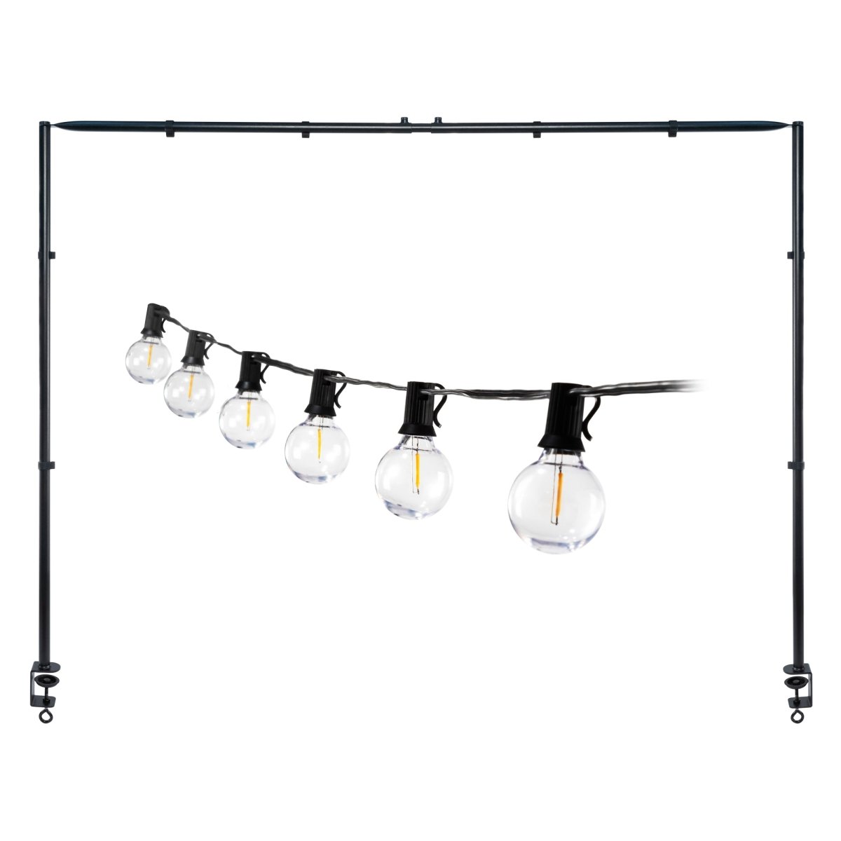 Adjustable Table Light Frame with 25' G40 String Lights – Party & Event Lighting Kit (Save $20) - Napa Valley Wildflower Co.