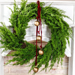 Antique Gold Bell Hanger with Velvet Ribbon - Napa Valley Wildflower Co.