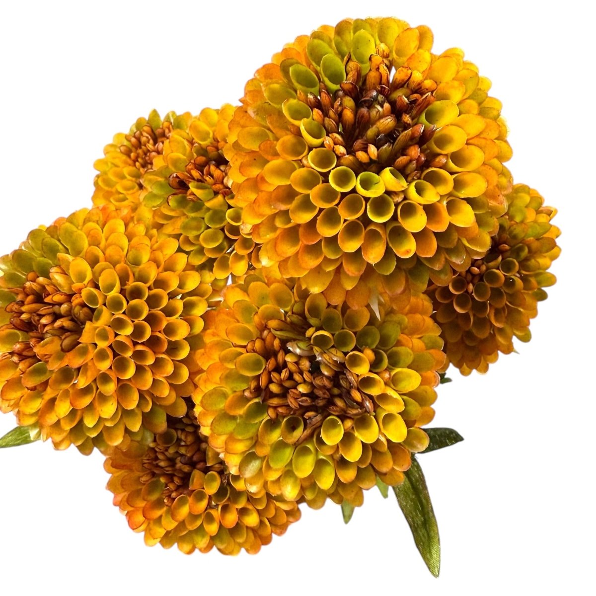 Artificial Mustard Ball Dahlia Bundle - Napa Valley Wildflower Co.