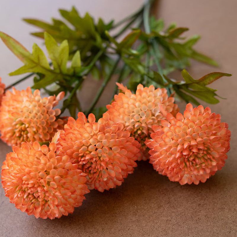 Artificial Orange Ball Dahlia Bundle - Napa Valley Wildflower Co.