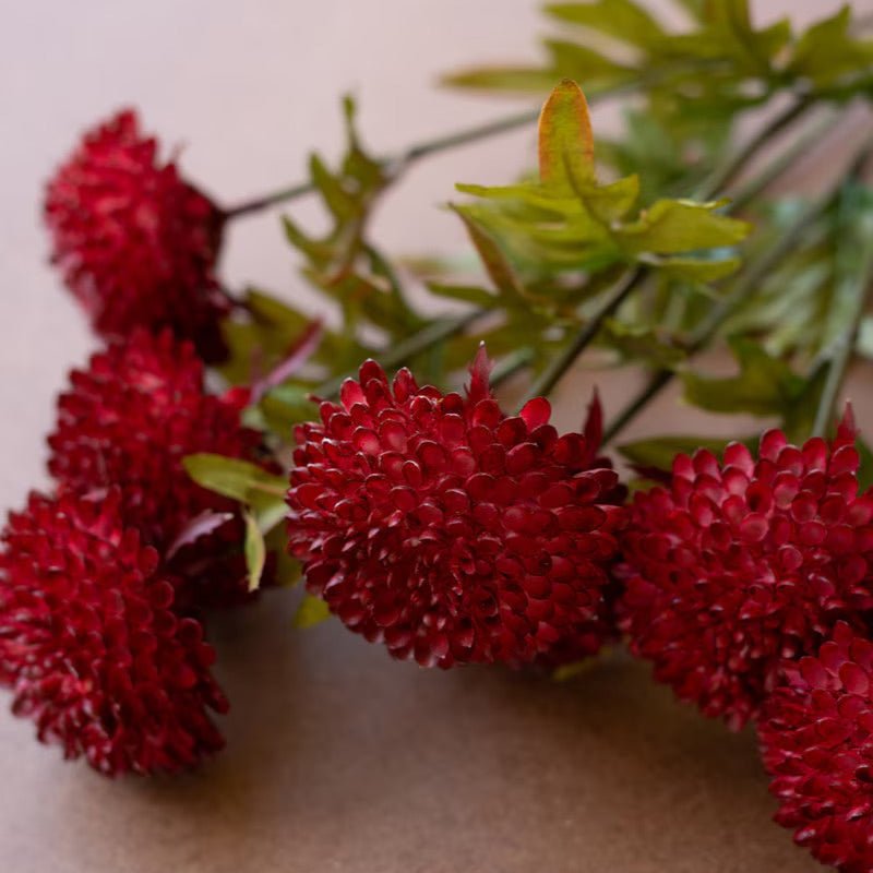 Artificial Red Ball Dahlia Bundle - Napa Valley Wildflower Co.