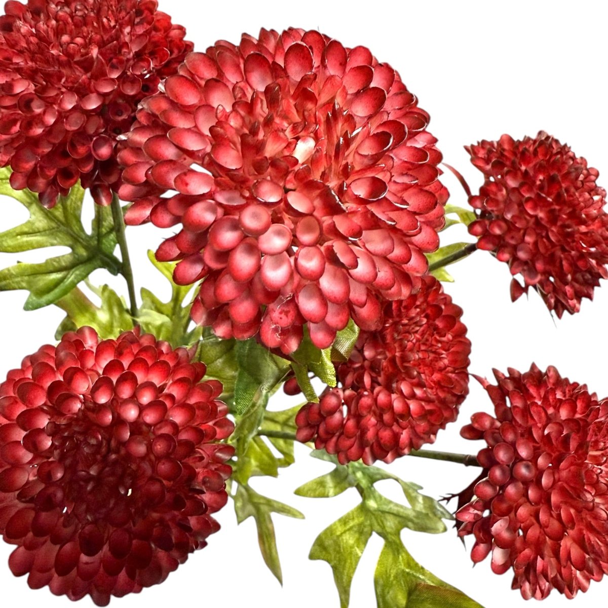 Artificial Red Ball Dahlia Bundle - Napa Valley Wildflower Co.