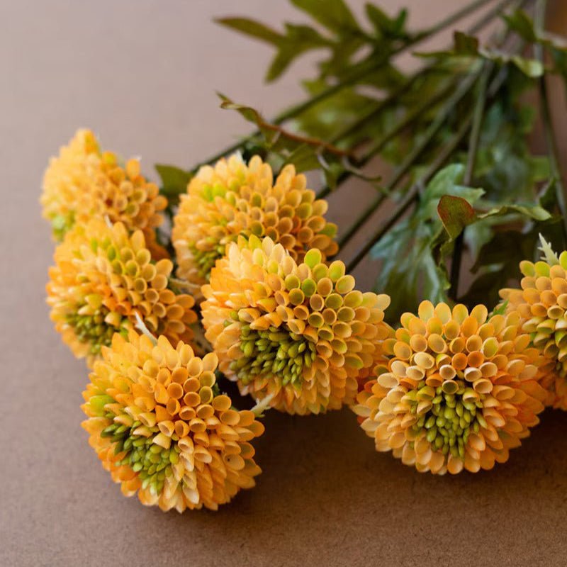 Artificial Yellow Ball Dahlia Bundle - Napa Valley Wildflower Co.