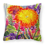 Aster Flower in Watercolor Canvas Throw Indoor / Outdoor Pillow 14 x 14 - Napa Valley Wildflower Co.