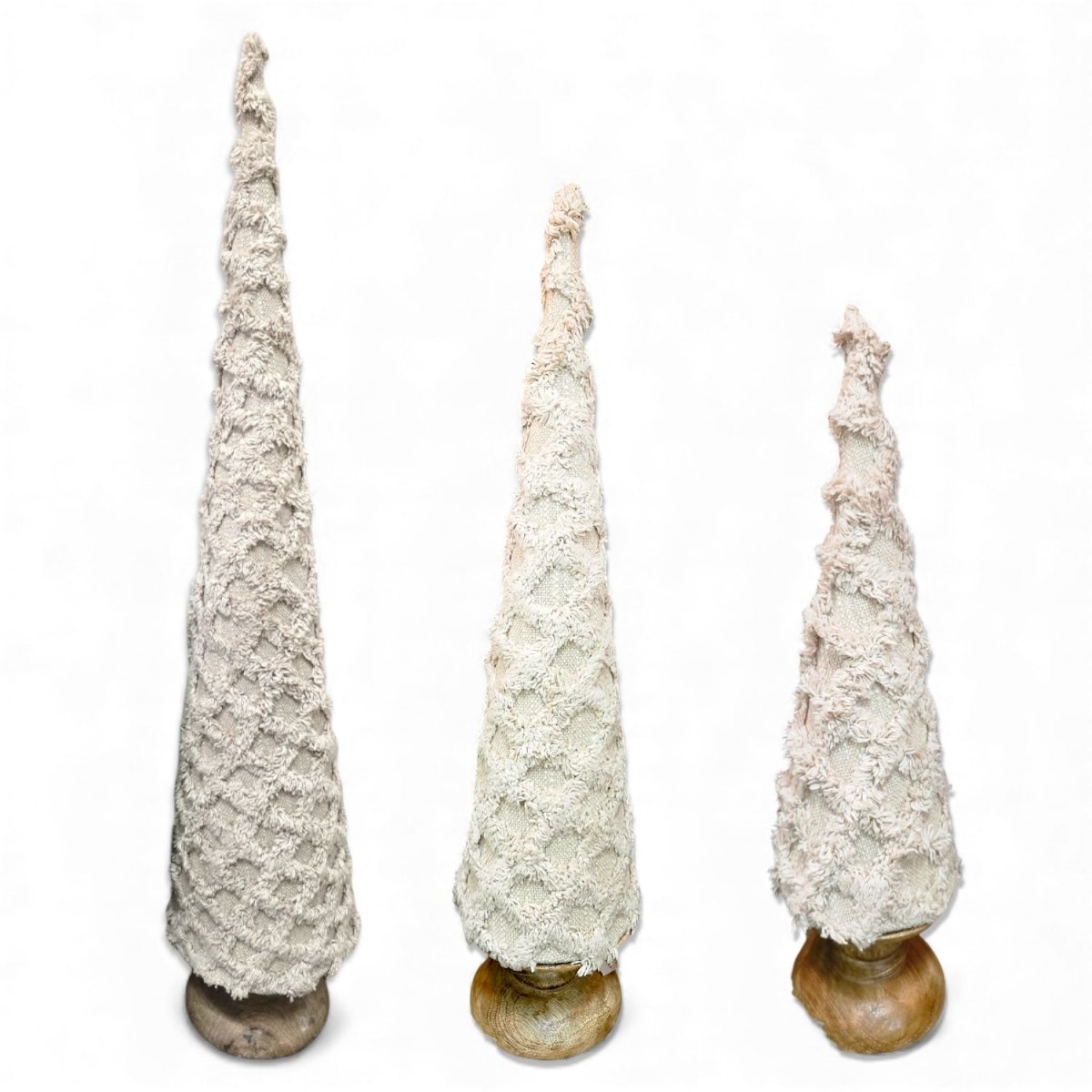Beige Fuzzy Cone Trees - Napa Valley Wildflower Co.