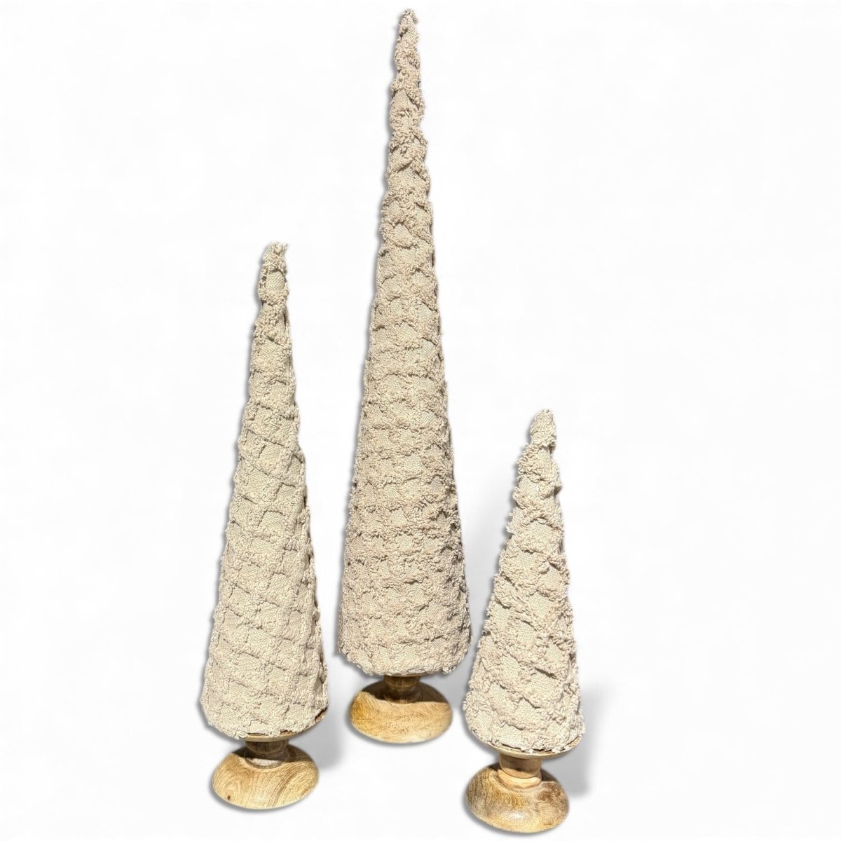 Beige Fuzzy Cone Trees - Napa Valley Wildflower Co.