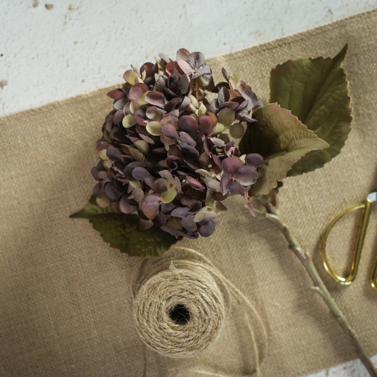 Beige & Purple Hydrangea Spray - Napa Valley Wildflower Co.