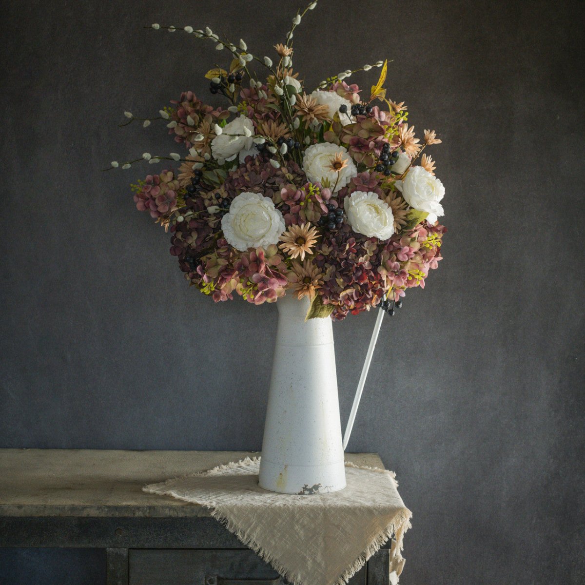 Beige & Purple Hydrangea Spray - Napa Valley Wildflower Co.