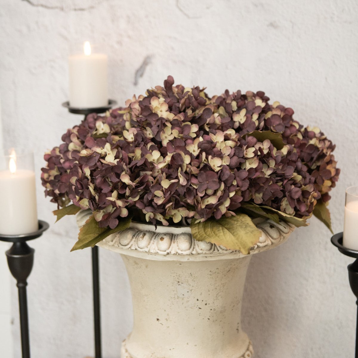 Beige & Purple Hydrangea Spray - Napa Valley Wildflower Co.