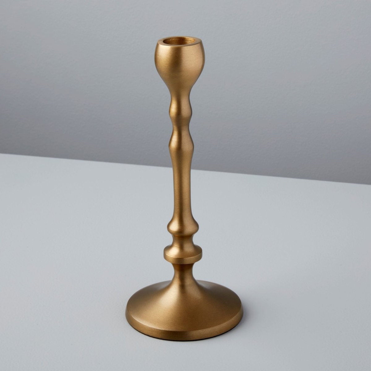 Belsana Aged Bronze Candlestick, Short - Napa Valley Wildflower Co.