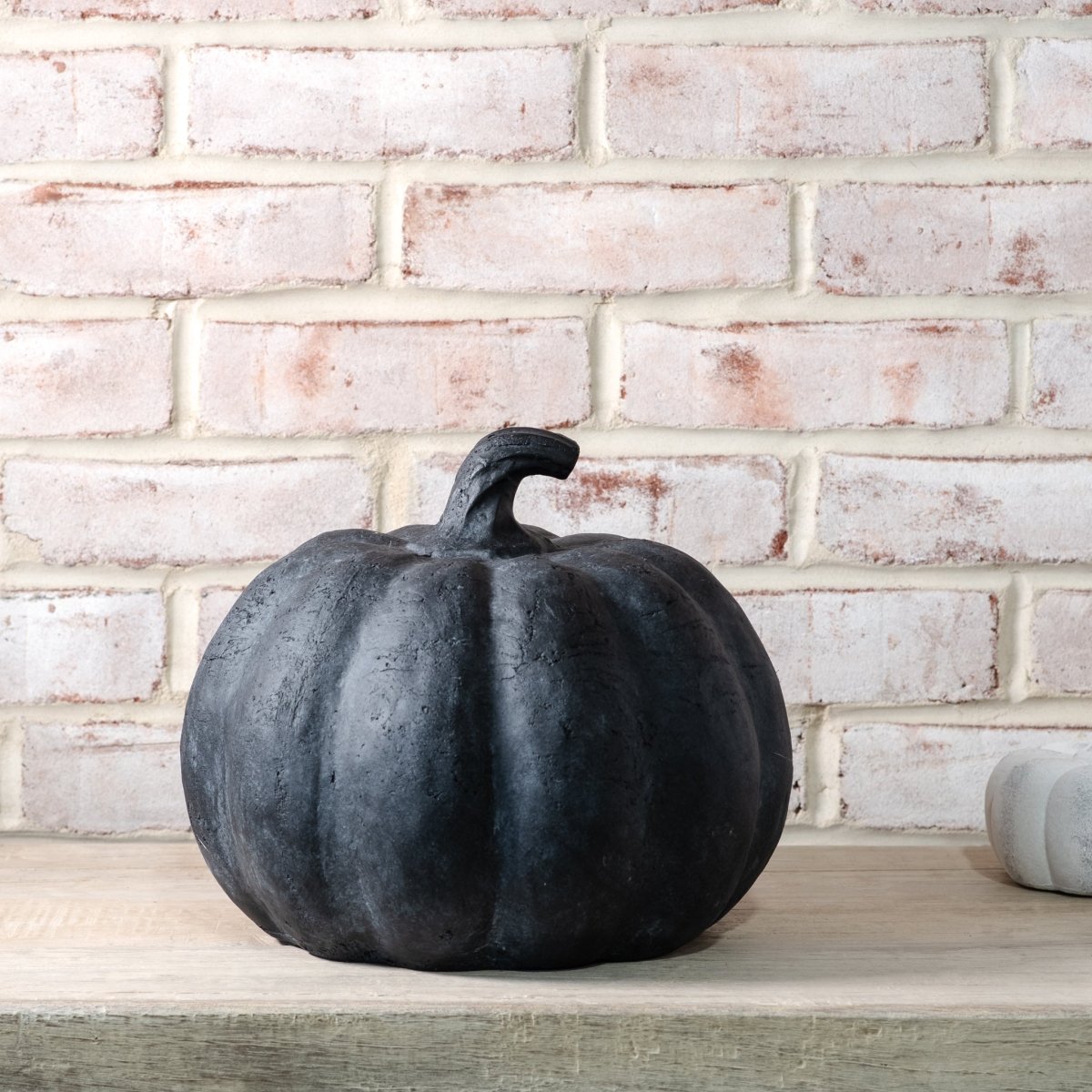 Black Terracotta Pumpkins | 2 Sizes - Napa Valley Wildflower Co.
