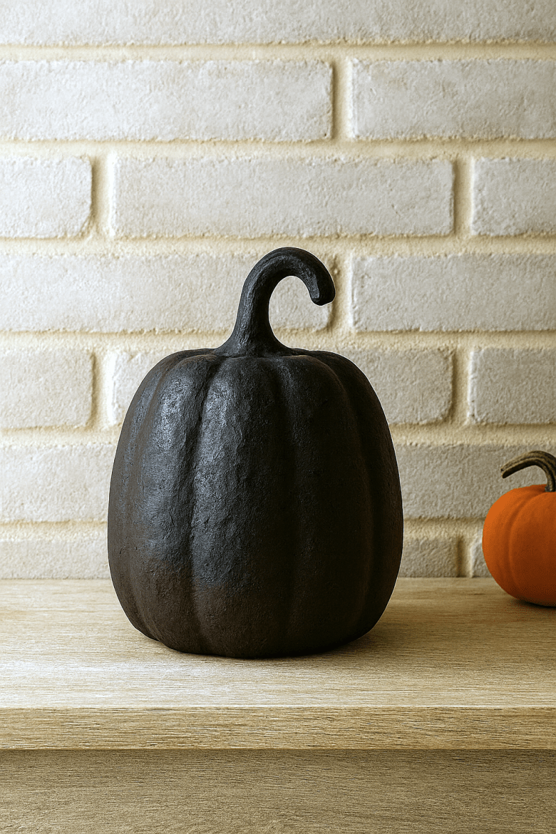 Black Terracotta Pumpkins | 2 Sizes - Napa Valley Wildflower Co.