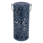 Bloom Punched Metal Solar Lantern – Midnight Blue - Napa Valley Wildflower Co.