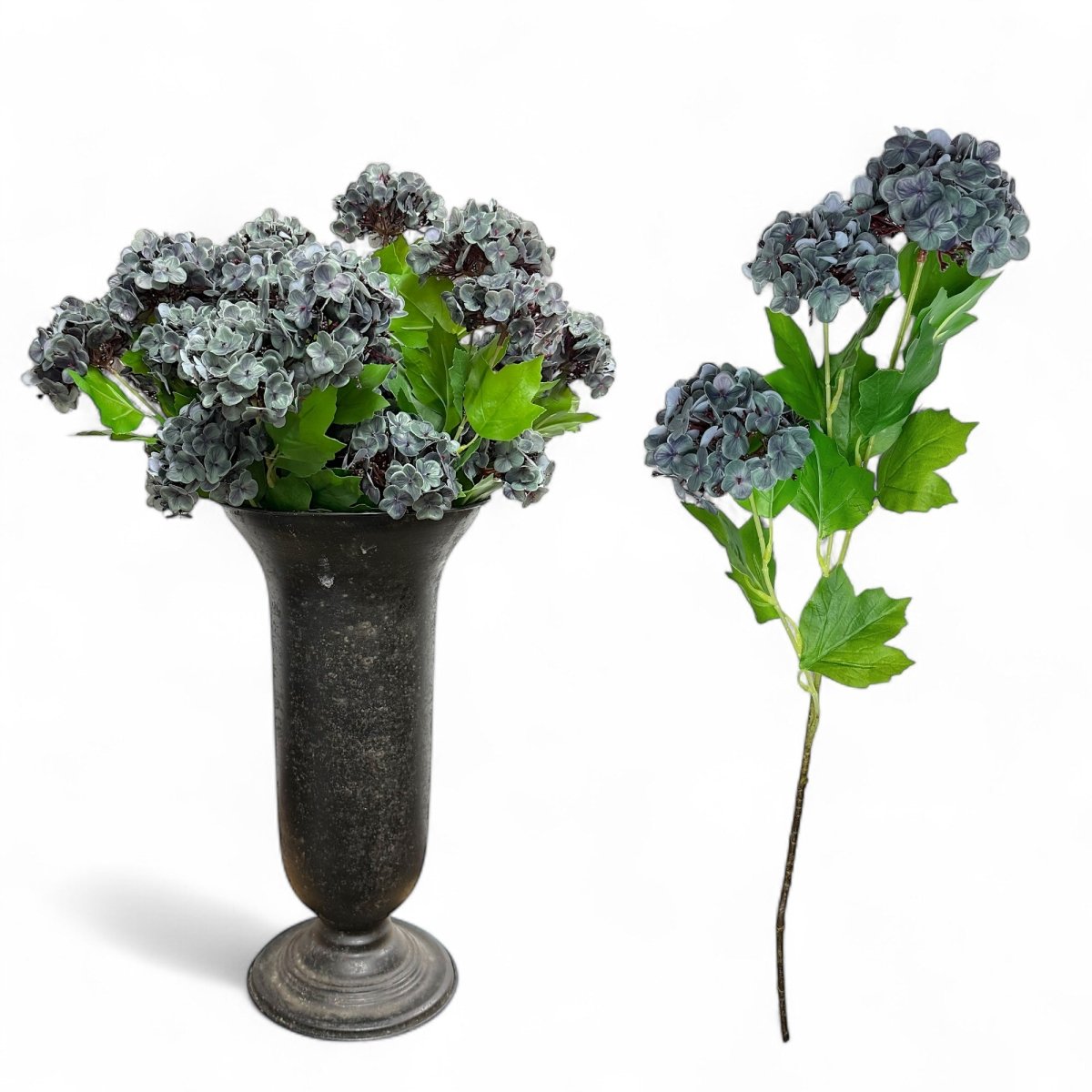 Blue Hydrangea Cluster Stem - Napa Valley Wildflower Co.
