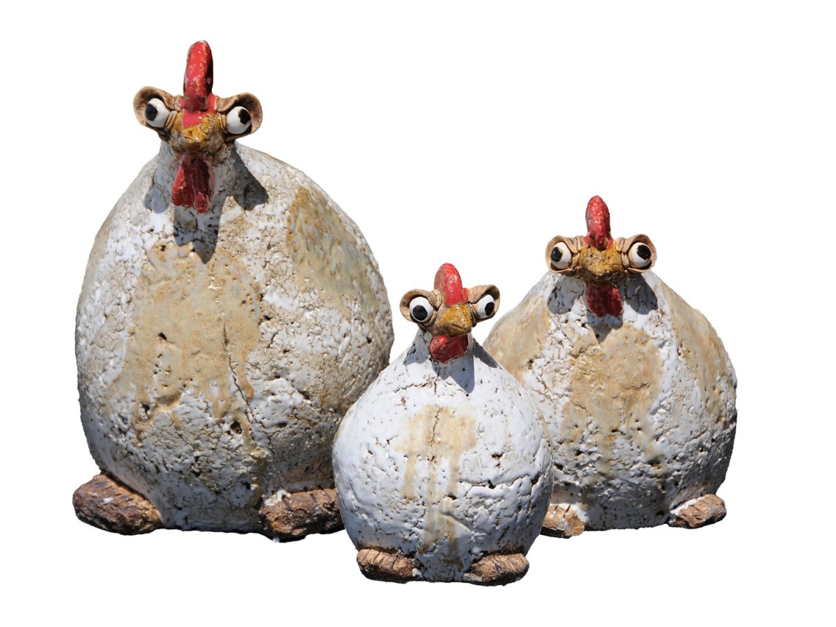 Chicken Dough: Handcrafted Ceramic Garden Statue - Napa Valley Wildflower Co.