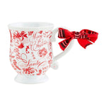 Christmas Print Toile Mug - Elegance for Your Holiday Sips - Napa Valley Wildflower Co.