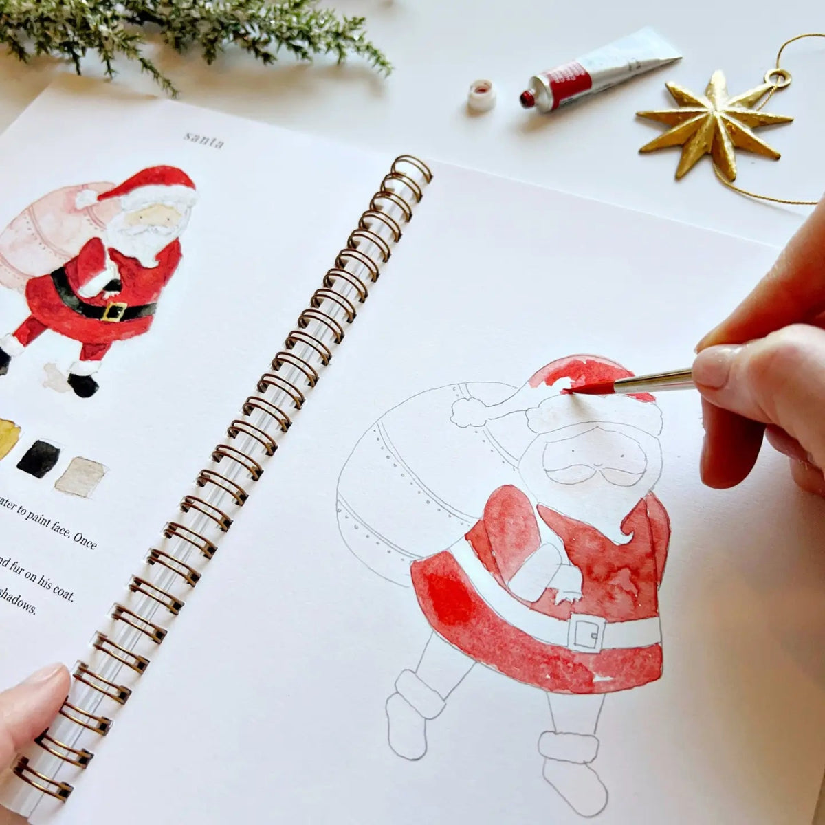 Christmas Watercolor Workbook | Festive Creative Guide - Napa Valley Wildflower Co.