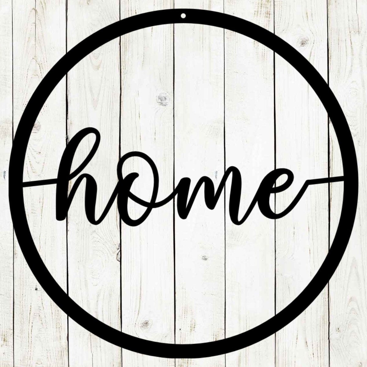 Circle "Home" Metal Wall Art - Napa Valley Wildflower Co.