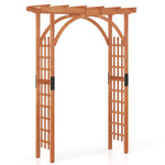 Classic Garden Arbor Arch with Lattice Trellis – Outdoor Pergola for Climbing Plants & Wedding Decor - Napa Valley Wildflower Co.