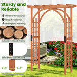Classic Garden Arbor Arch with Lattice Trellis – Outdoor Pergola for Climbing Plants & Wedding Decor - Napa Valley Wildflower Co.