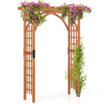 Classic Garden Arbor Arch with Lattice Trellis – Outdoor Pergola for Climbing Plants & Wedding Decor - Napa Valley Wildflower Co.