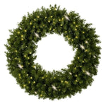 Commercial Grade Pre - Lit Green Wreath – Warm White 5mm Lights - Napa Valley Wildflower Co.