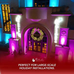 Commercial Grade Pre - Lit Green Wreath – Warm White 5mm Lights - Napa Valley Wildflower Co.