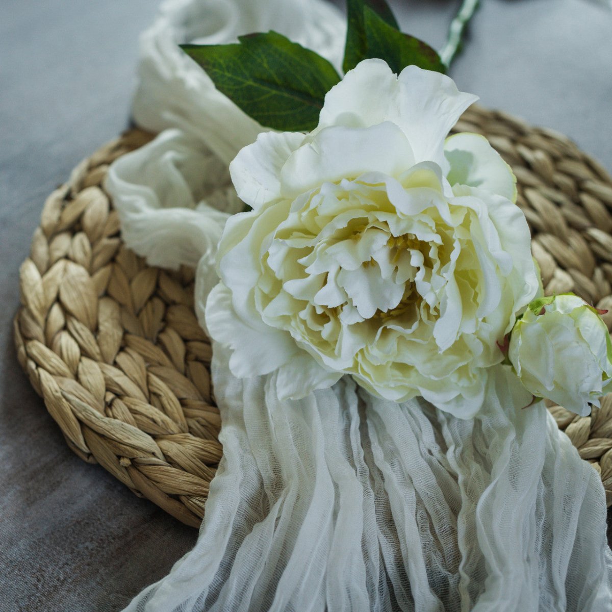 Cream Peony Stem Spray - Napa Valley Wildflower Co.