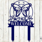 Custom Butterfly Garden Metal Garden Stake - Handmade in the USA - Napa Valley Wildflower Co.