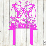 Custom Butterfly Garden Metal Garden Stake - Handmade in the USA - Napa Valley Wildflower Co.
