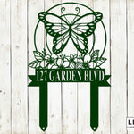 Custom Butterfly Garden Metal Garden Stake - Handmade in the USA - Napa Valley Wildflower Co.