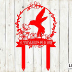 Custom Hummingbird Garden Metal Stake - Napa Valley Wildflower Co.